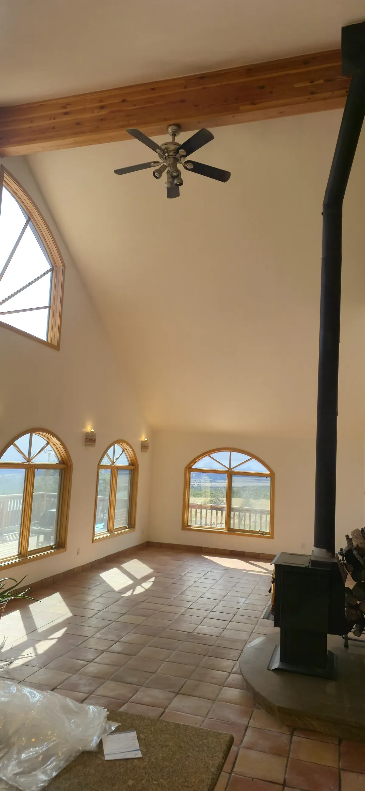Bright vaulted great room repainted by SBJ Painting
